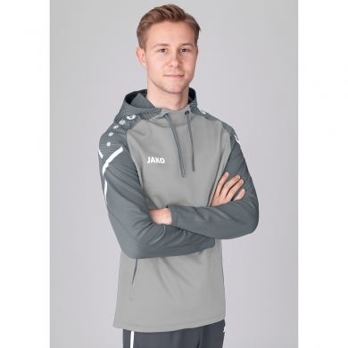 JAKO Kapuzensweat (Hoodie) Performance (Polyester-Fleece) hellgrau Herren